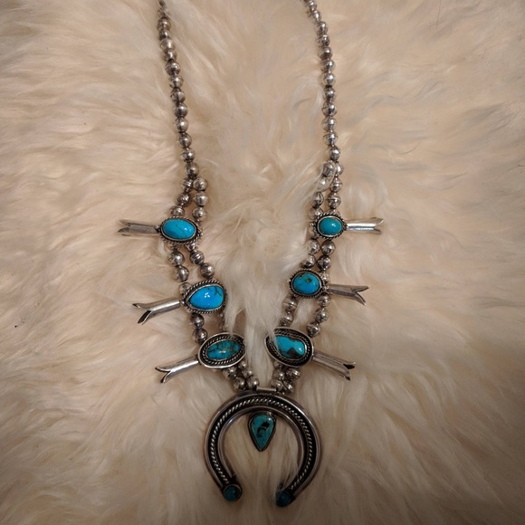 Navajo Vintage Squash Blossom Necklace